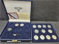 13- Ntl. Fishing 1 Troy oz Silver Coins Box w/Key