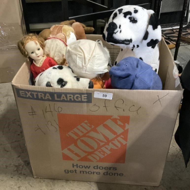 Large Box Dalmatian, Animal Plush, Dolls.