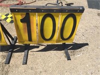 Driving Range 100 Yard Sign