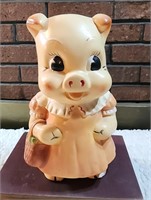 Chalkware woman piggy bank