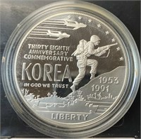 1991 Korea War Commemorative Silver Dollar (PR69)