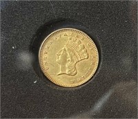 1874 Indian Princess Head Gold Dollar (MS60)