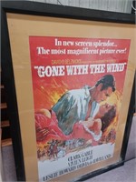 Frmed Gone with the Wind Poster
