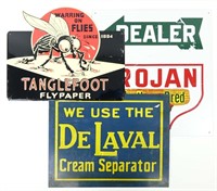 Tin Signs - Flypaper, Cornseed & DeLaval (3)