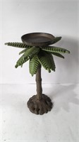 Heavy Cast Iron Painted Palm Candle Stand U16G