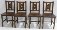 Vintage Set of 4 Wooden Chairs