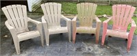 4 - Plastic Adirondack Chairs