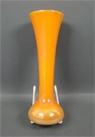 Imperial Orange Monochromatic Lead Luster Vase