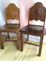 Pair of Solid Wood Chairs