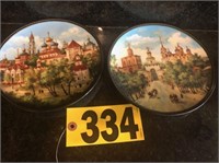 (2) Bradford Exchange Russian comm. Plates