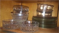 Glass Plates & Assorted Bowls