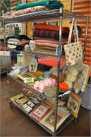 Cart contents incl unused vtg needlepoint kits