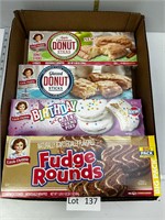 Lot of Little Debbie's Snack Cakes