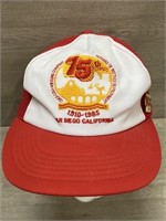 Coca Cola 75th Anniversary Hat & 100 Year Pin