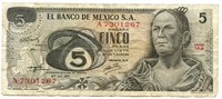 Mexico 5 Peso Note