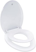 Elongated Slow-Close Toilet Seat White with Quick