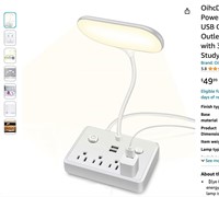 LED Desk Lamp with Power Bar