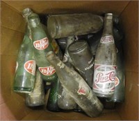 Lot #3936 - Box of vintage soda-pop bottles: