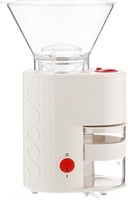 (P) Bodum Bistro Electric Burr Coffee Grinder, Whi