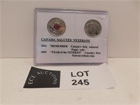 CANADA VERTRANS 25 CENT COIN SET