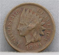 1899 Indian Head Penny. Note: Good Condition.