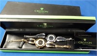 Pair Ladies Croton Watches in Case
