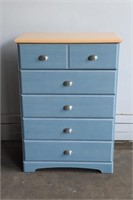 Blue Wooden Chest of Drawers