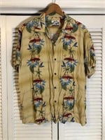 VINTAGE PINEAPPLE CONNECTIONS PRINTED SHIRT LARGE
