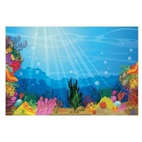 7x5ft Under The Sea Princess Party Backdrop
