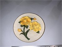 The Yellow Rose of Capodimonte 9" 3d plate