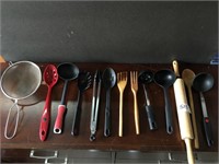 Set Of Kitchen Supplies And Utensils Including