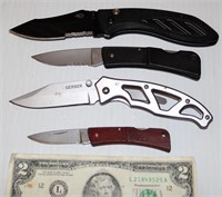 4 Different Gerber Pocket Knives All Nice