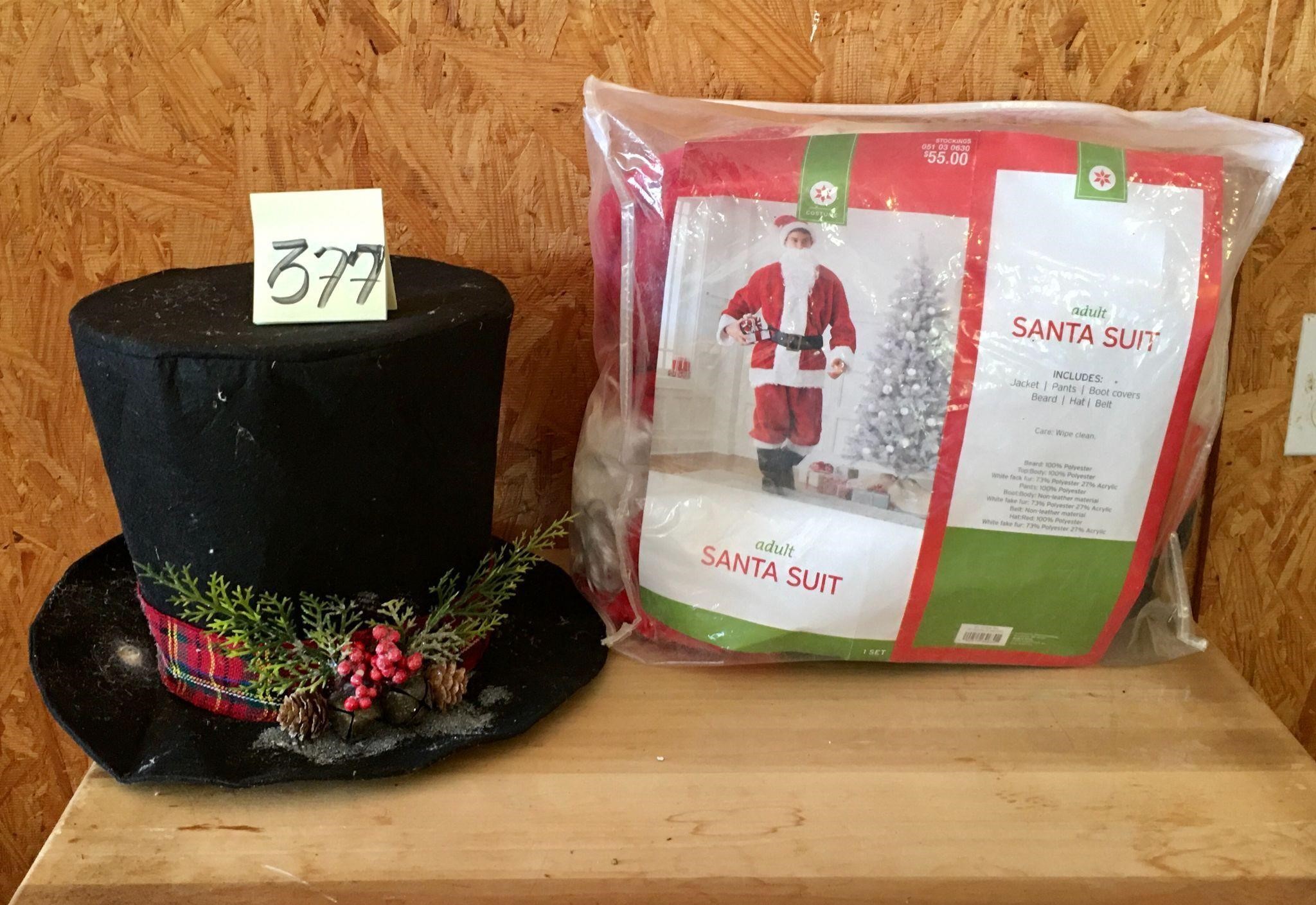 Snowman Hat Tree Topper & Santa Suit