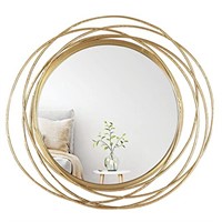 Mirrorize Round Silver Mirror 27.5" for Living