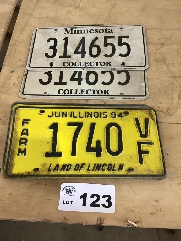 4 PAIRS 1990s LICENSE PLATES, 2 MINNESOTA PLATES