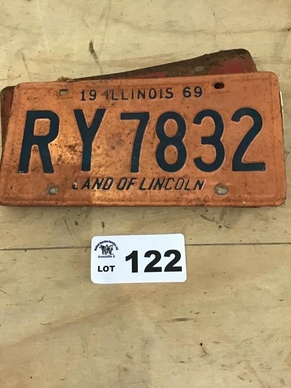 4 PAIRS, 2 SINGLES 1960s LICENSE PLATES