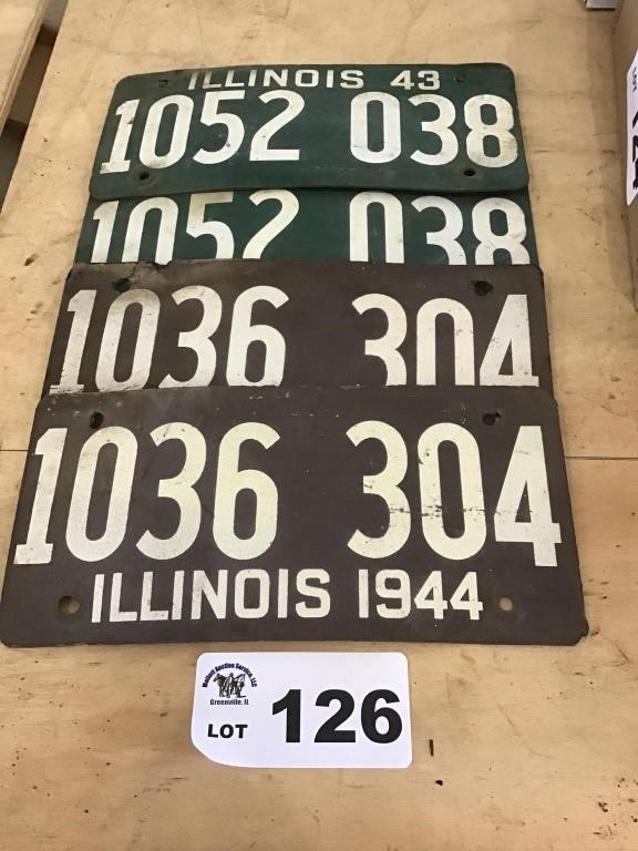 1943, 1944 SOYBEAN LICENSE PLATES