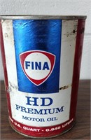 Vintage HD Fina Premium Quart Oil Can