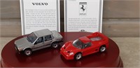1995 Ferrari F-50 & 1986 Volvo 760 Diecast cars