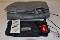 Coleman queen double high air bed with pump; as is