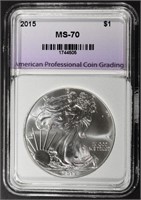 2015 AMERICAN SILVER EAGLE APCG PERFECT GEM BU