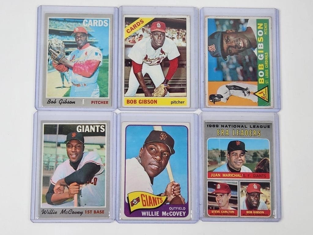 BOB GIBSON & WILLIE MCCOVEY BASEBALL CARDS