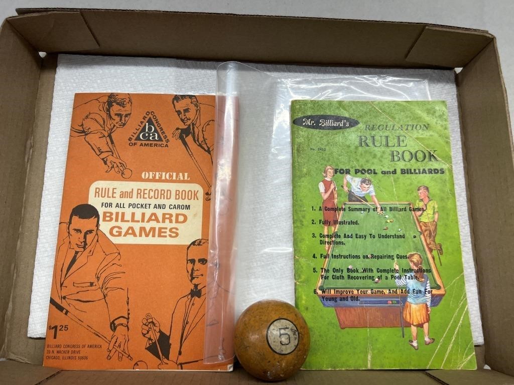 1960s billiard rule and record book, Mr.