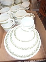 Set of 8 Corningware: Dinner Plates, Salad Plates,