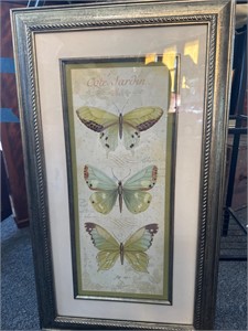 Framed butterfly wall art
