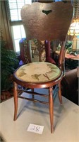 Vintage chair, 38 inches overall, seat is 17 1/2