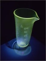 Vintage manganese glass graduated beaker