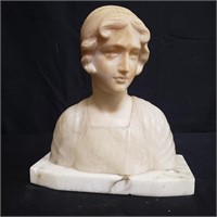 Vintage carved marble bust