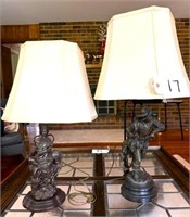 2  Figural Table Lamps