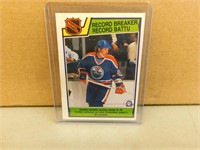 1983-84 OPC Wayne Gretzky #212 Record Breaker Card